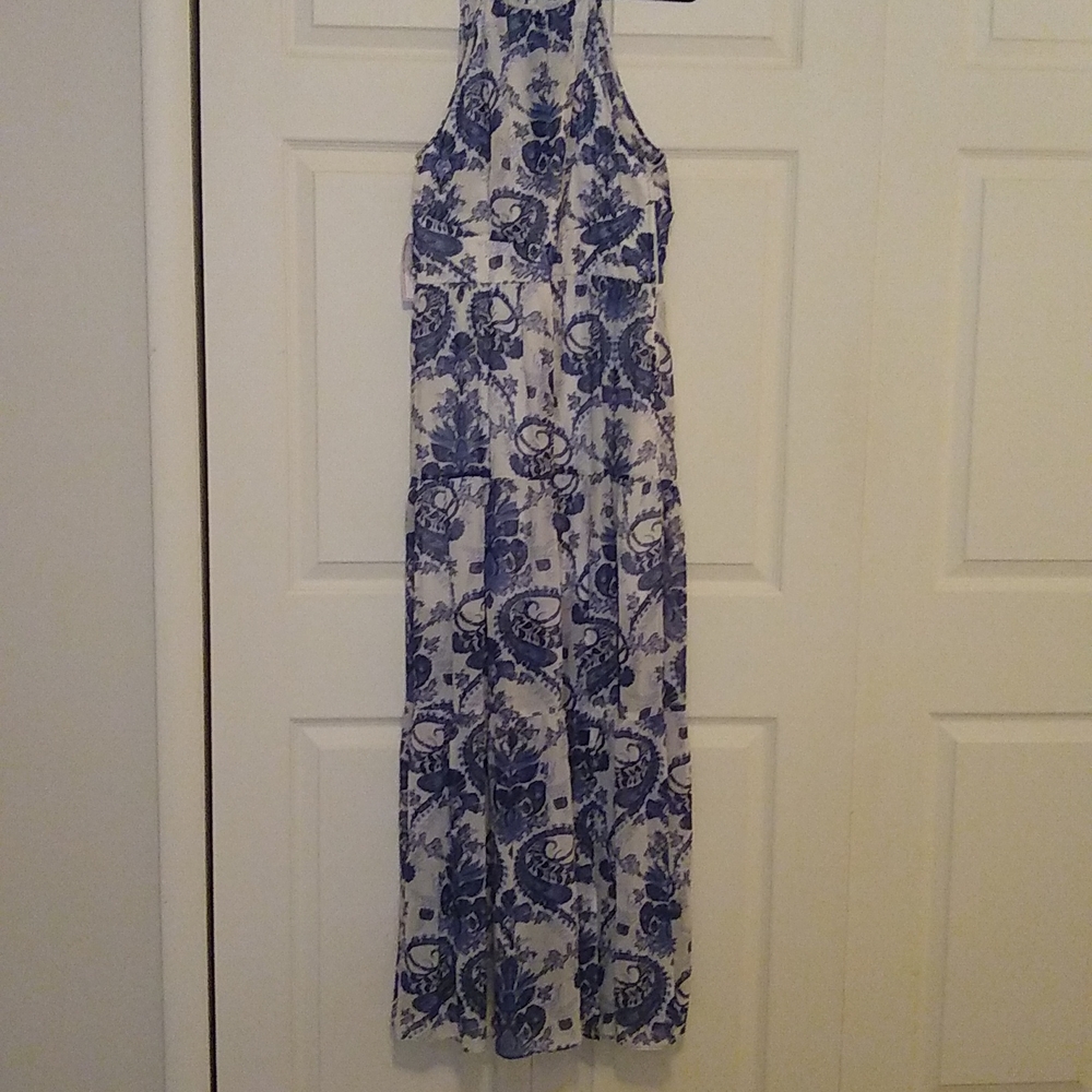 Bisou Bisou Maxi Blue and Off White